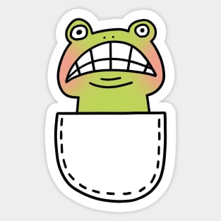 Weird frog with teeth Sticker